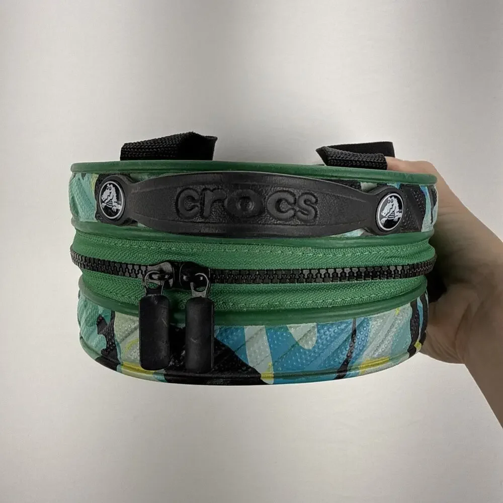 Crocs Kids Green‎ Dinosaur Camo Mini Backpack Dino Jibits Charms Lightweight